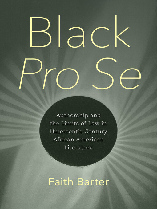 Title details for Black Pro Se by Faith Barter - Wait list